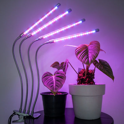 Brite Labs Saber QUAD LED Grow Lights For Indoor Plants Small Artificial Sunlight Plant Growing Lamp Full Spectrum Bulbs Seed Starting Kit